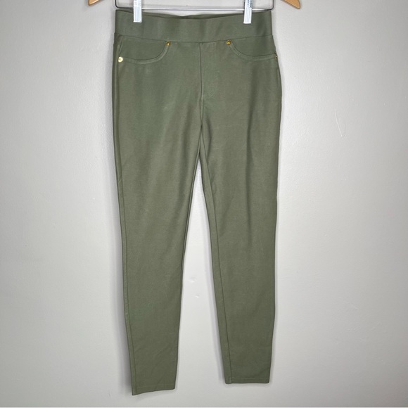 MICHAEL Michael Kors Pants - MICHAEL Michael Kors Green Olive Fabric Skinny Leg Pants Size Small